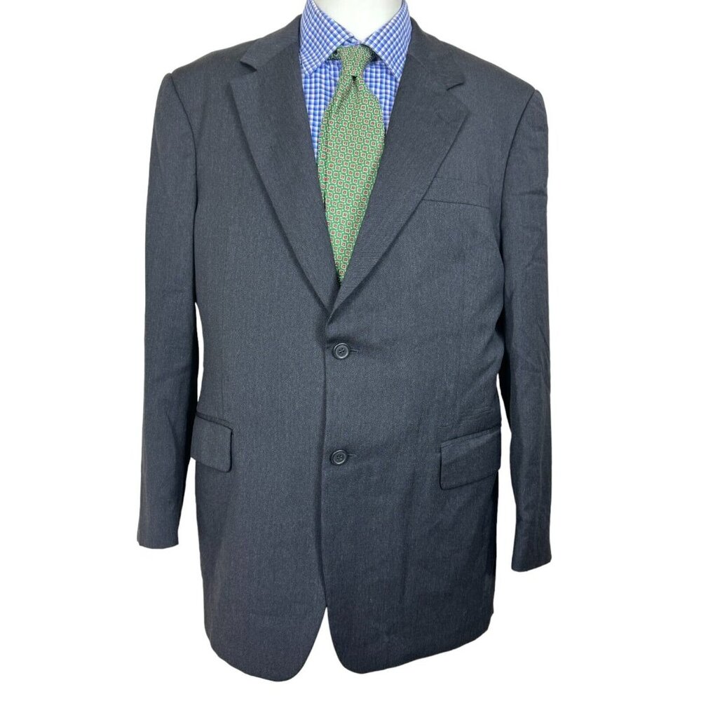Jos A Bank Suit Signature Collection Gray Jacket 42L Pants 32X31 Flat Nice